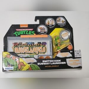 Teenage Mutant Ninja Turtles Switch Kick Subway Launcher Michelangelo Ripcord